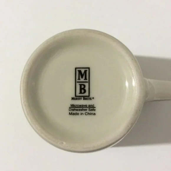 CHRISTMAS merry brite coffee mug cup poinsettia - Picture 12 of 12